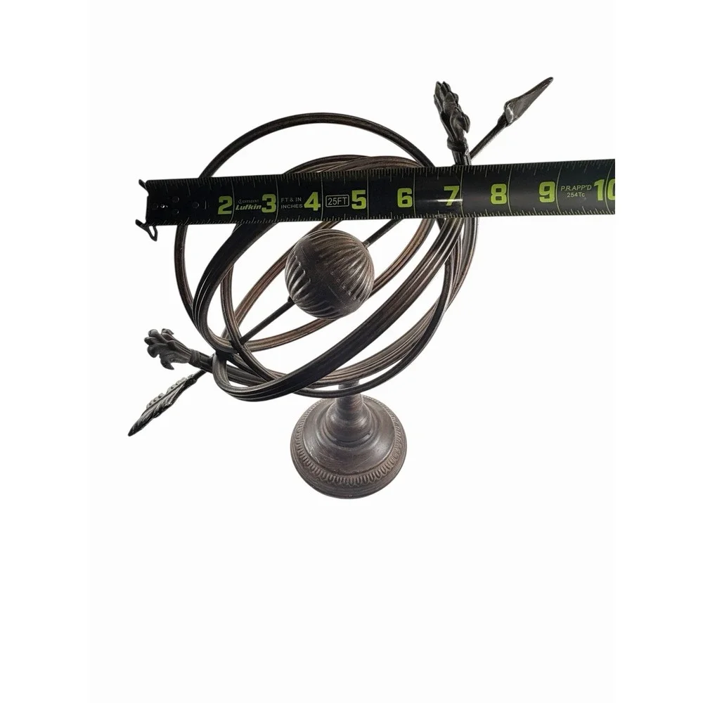 Vintage French Country Iron Garden Armillary Sundial English Garden Decor
